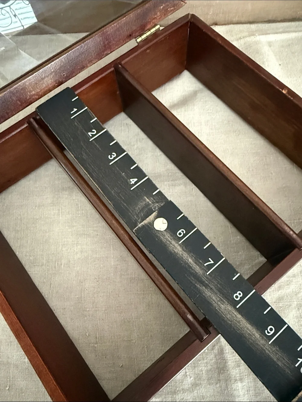 Vintage Wood & Glass Mini Curio Shadow Box Display Shelf